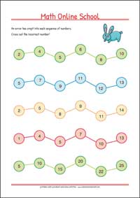 Counting up to 100 - Free Printable 2nd Grade Math Worksheet for Kids