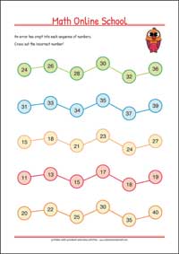 Counting up to 100 - Free Printable 2nd Grade Math Worksheet for Kids