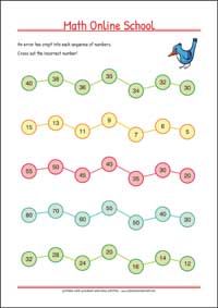 Counting up to 100 - Free Printable 2nd Grade Math Worksheet for Kids