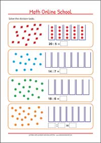 Division - Free Printable 2nd Grade Math Worksheet for Kids