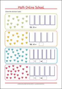 Division - Free Printable 2nd Grade Math Worksheet for Kids