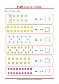 Division - Free Printable 2nd Grade Math Worksheet for Kids