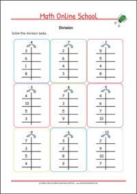 Division - Free Printable 2nd Grade Math Worksheet for Kids