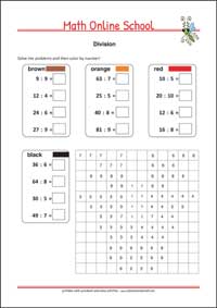Division - Free Printable 2nd Grade Math Worksheet for Kids