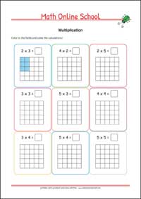 Multiplication - Free Printable 2nd Grade Math Worksheet for Kids