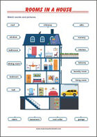 Learning Chart School Poster - Rooms in the House