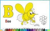 Coloring Letter B - Free Online Coloring Page