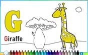 Coloring Letter G - Free Online Coloring Page