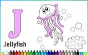 Coloring Letter J - Free Online Coloring Page