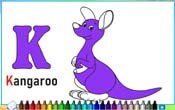 Coloring Letter K - Free Online Coloring Page