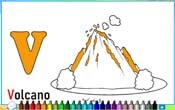 Coloring Letter V - Free Online Coloring Page
