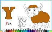 Coloring Letter Y - Free Online Coloring Page