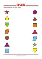 Learning Colors - Worksheet for Preschool and Kindergarten