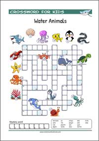 Free printable Picture Crossword Puzzles for Kids (PDF)
