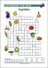 Free printable Picture Crossword Puzzles for Kids (PDF)