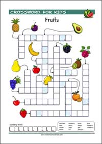Free printable Picture Crossword Puzzles for Kids (PDF)