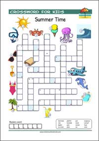Free printable Picture Crossword Puzzles for Kids (PDF)