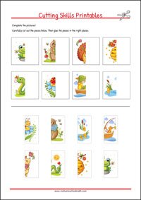 Printable Templates - Cutting out - Fine Motor skills
