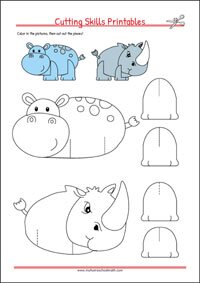 Printable Templates - Cutting out - Fine Motor skills