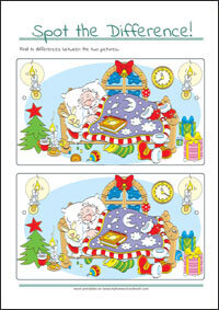 Spot the Difference - Find 10 differences - free printables for kids