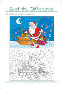 Spot the Difference - Find 10 differences - free printables for kids