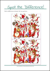 Spot the Difference - Find 10 differences - free printables for kids
