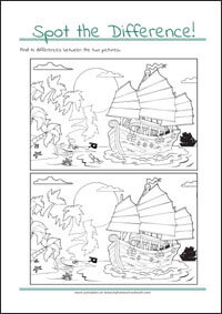 Spot the Difference - Find 10 differences - free printables for kids