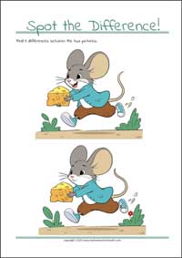 Find The Differences - PDF Printable Worksheet For Children