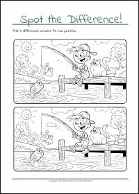 Find The Differences - PDF Printable Worksheet For Children