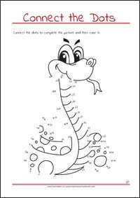Connect the Dots - Dot to dot Worksheet - Free Printables for Kids