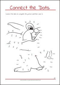 Connect the Dots - Dot to dot Worksheet - Free Printables for Kids