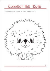 Connect the Dots - Dot to dot Worksheet - Free Printables for Kids