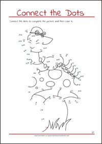 Connect the Dots - Dot to dot Worksheet - Free Printables for Kids
