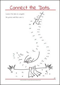 Connect the Dots - Dot to dot Worksheet - Free Printables for Kids