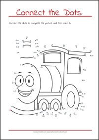Connect the Dots - Dot to dot Worksheet - Free Printables for Kids