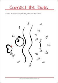 Connect the Dots - Dot to dot Worksheet - Free Printables for Kids