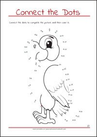 Connect the Dots - Dot to dot Worksheet - Free Printables for Kids
