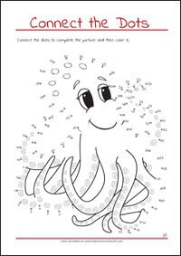 Connect the Dots - Dot to dot Worksheet - Free Printables for Kids