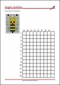 Printable Copy the Picture into the Grid Worksheet for Kids as PDF