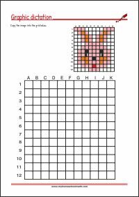 Printable Copy the Picture into the Grid Worksheet for Kids as PDF