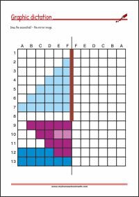 Printable Guided Symmetry Drawing Worksheet for Kids as PDF - Mirror the picture