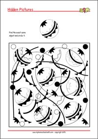 Find exactly the same! Printable Focus and Attention Worksheet for Children