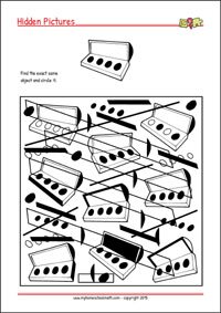 Find exactly the same! Printable Focus and Attention Worksheet for Children