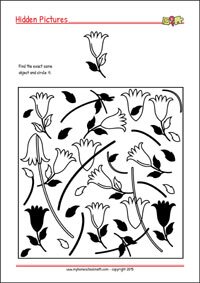 Find exactly the same! Printable Focus and Attention Worksheet for Children