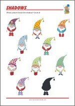 Silhouette pictures Shadow Riddle for kids - training for visual perception and concentration