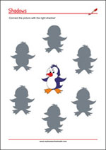 Find the right shadow - Concentration Worksheet