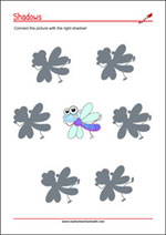 Find the right shadow - Concentration Worksheet