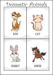 Printable sight-words flash cards - Animals