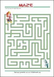 Free Printable Maze for Kids- Find your way through...