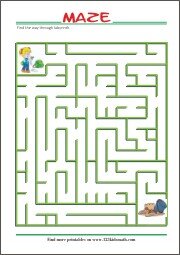 Free Printable Maze for Kids- Find your way through...